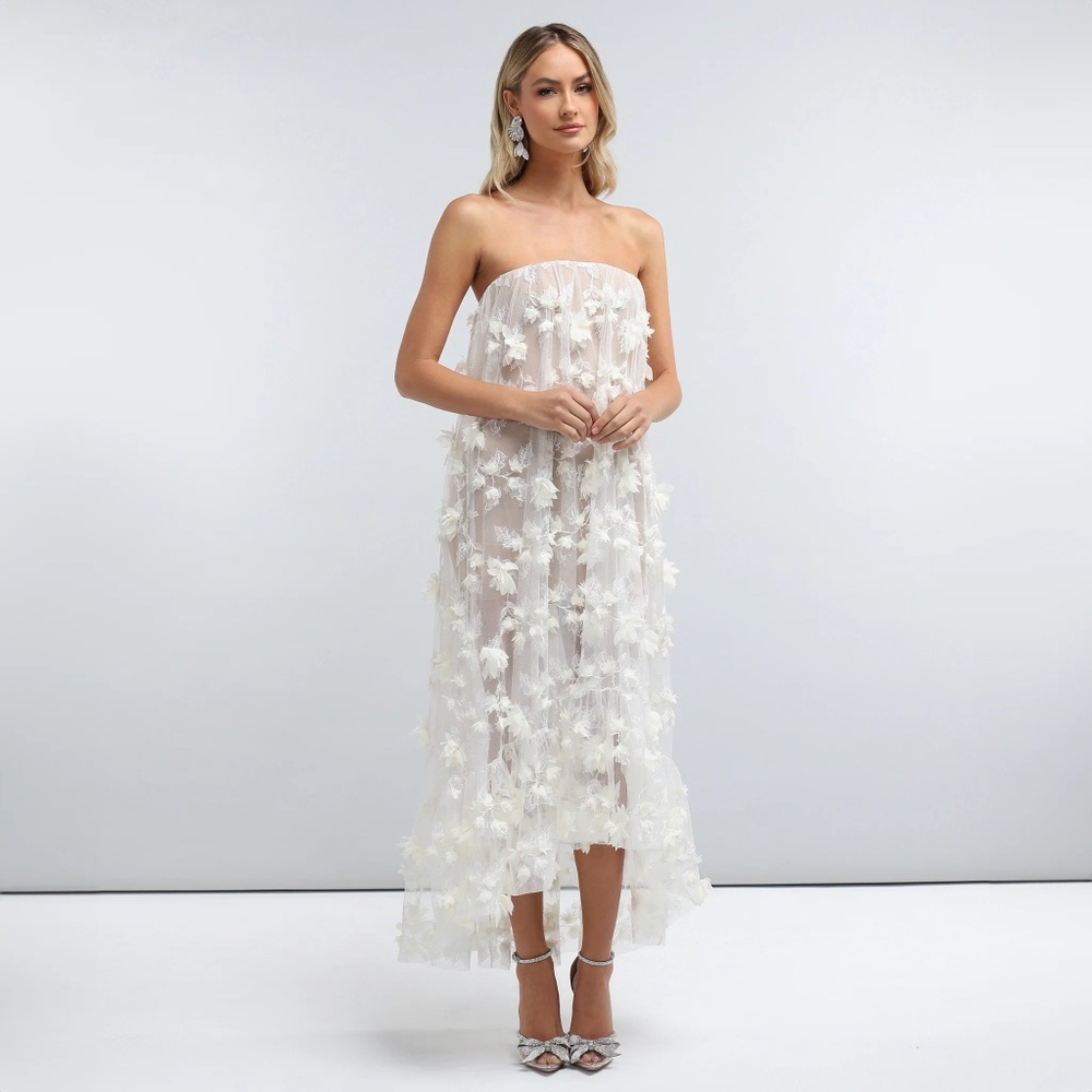 Helsi Athena Strapless Sheer Midi Dress